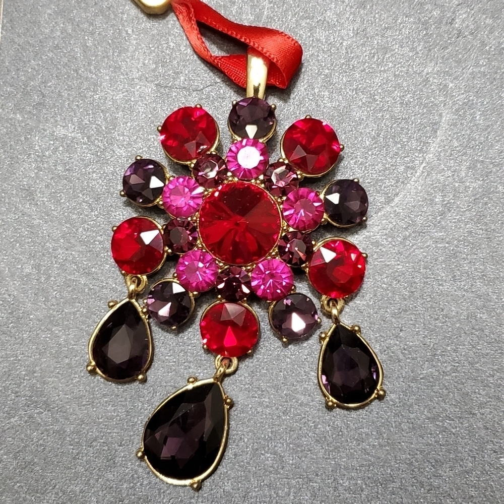 **Final Sale** Monet gold tone rhinestone ornament